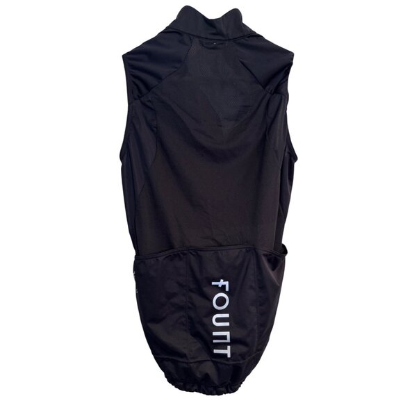 Velocio Wind Vest Men's Medium Full Zip Cycling Vest Black NWT Fount Guide NWT - Picture 2 of 7